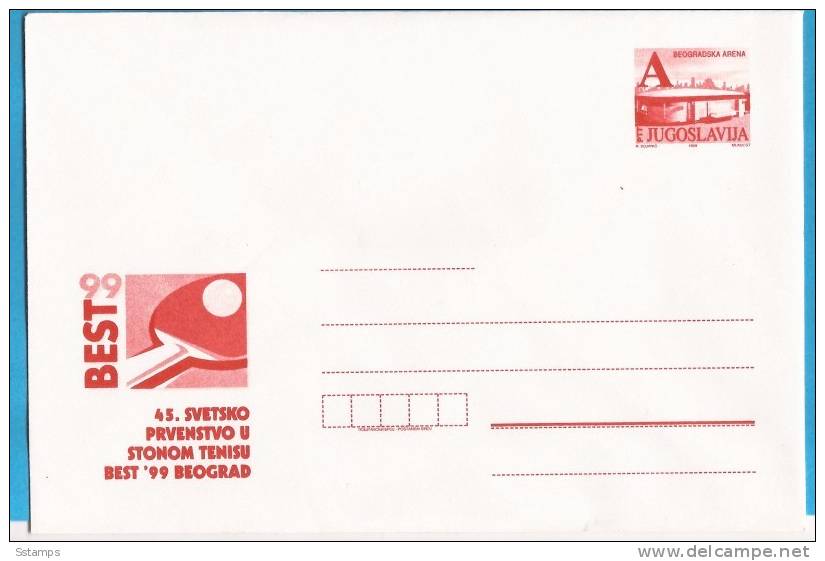 B-1006  JUGOSLAVIJA 1999 BEST  JUGOSLAWIEN  SPORT TENIS DA TAVOLO TABLE TENNIS LETTER - Tischtennis