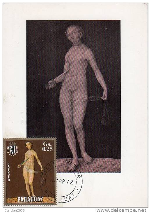 Paraguay / Maxi Card / Lucrezia - Artist, Lucas Cranach - Desnudos