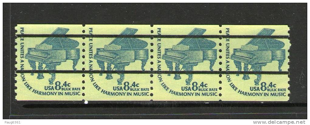 USA 1975/81 PREOBLITERE SCOTT N°1615a BANDE DE 4  NEUF MNH** - Precancels