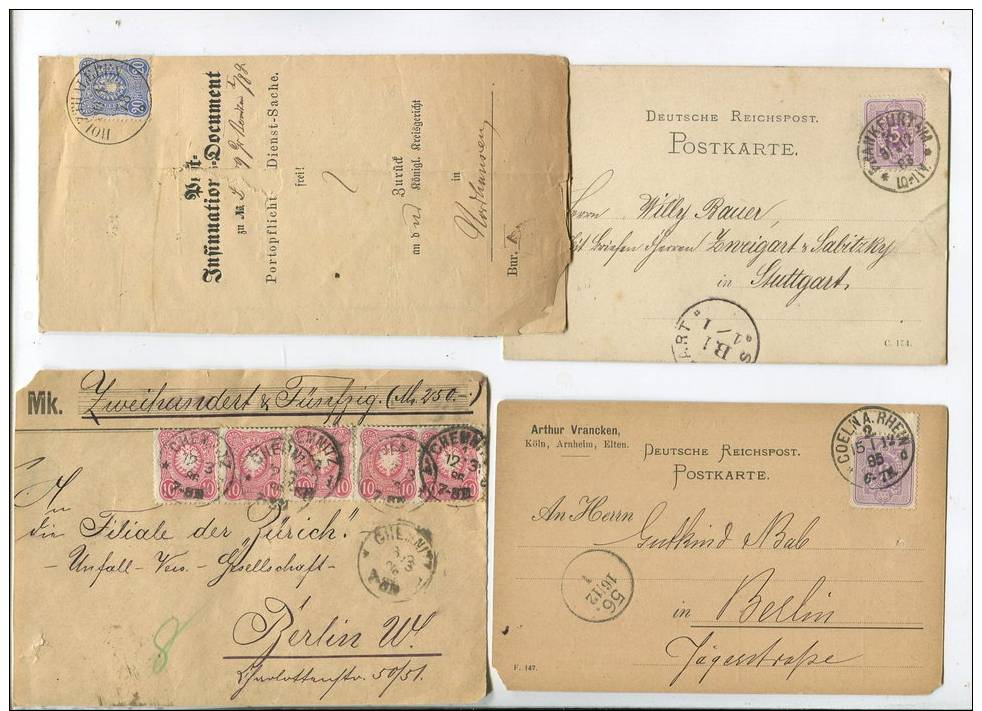 Deutsches Reich / "Krone/Adler", 8 Belege - Other & Unclassified