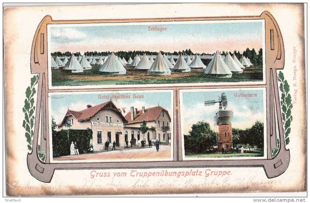 Truppenübungsplatz GRUPPE Schwetz Westpreußen &#346;wiecie Hotel Windrad Repeller Wasserturm 16.8.1906  Wind Wheel - Westpreussen