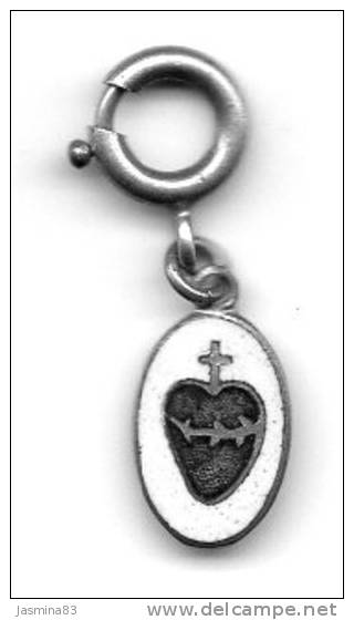 Medaille Du Sacré Coeur (1cm Sur 0,7cm) - Religione & Esoterismo