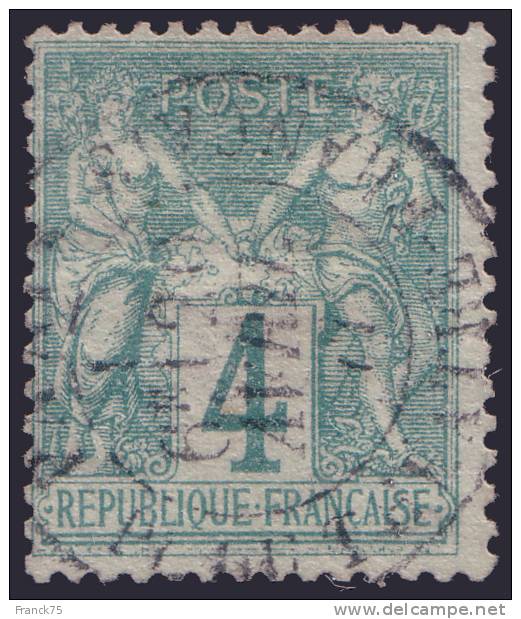 *PROMO* 4c Sage Type 1 (N/B) Oblitéré TB (Y&T N° 63, Cote: 80€) - 1876-1878 Sage (Type I)