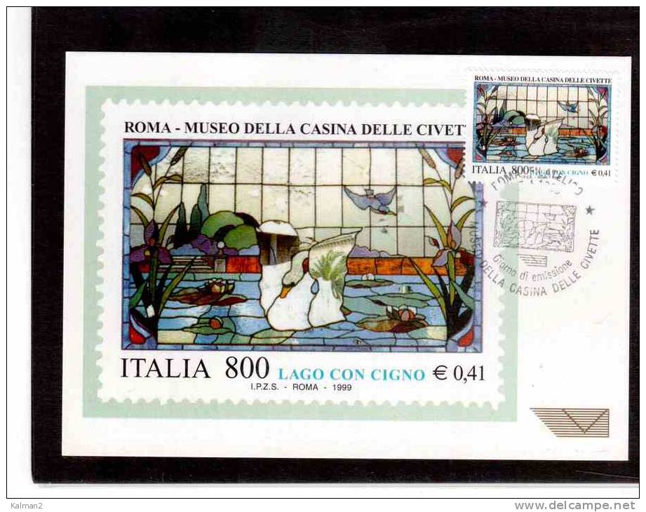 TEM1324  -  3  MAXIMUM  CARD FDC " MUSEI "  /    ANNULLO  17.4.1999 - Maximumkaarten