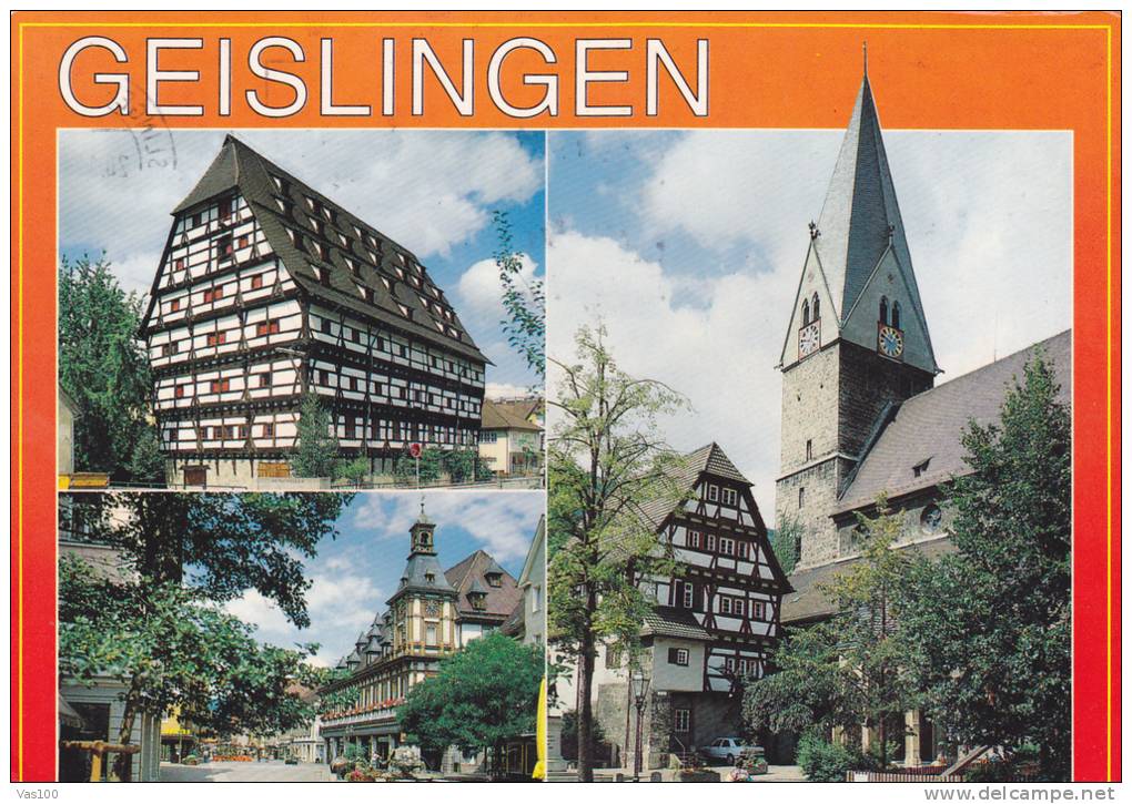 GEISLINGEN - ARCHITECTURE, CPI, PERFECT SHAPE, NOT USED, GERMANY - Göppingen