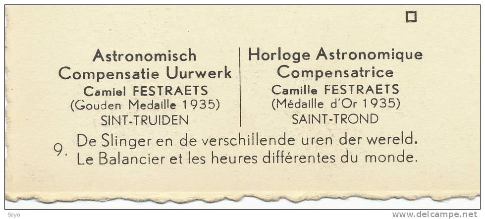Horloge Astronomique De Camille Festraets St Trond Belgique Cadran Solaire No 7 Nels Thijs - Astronomia