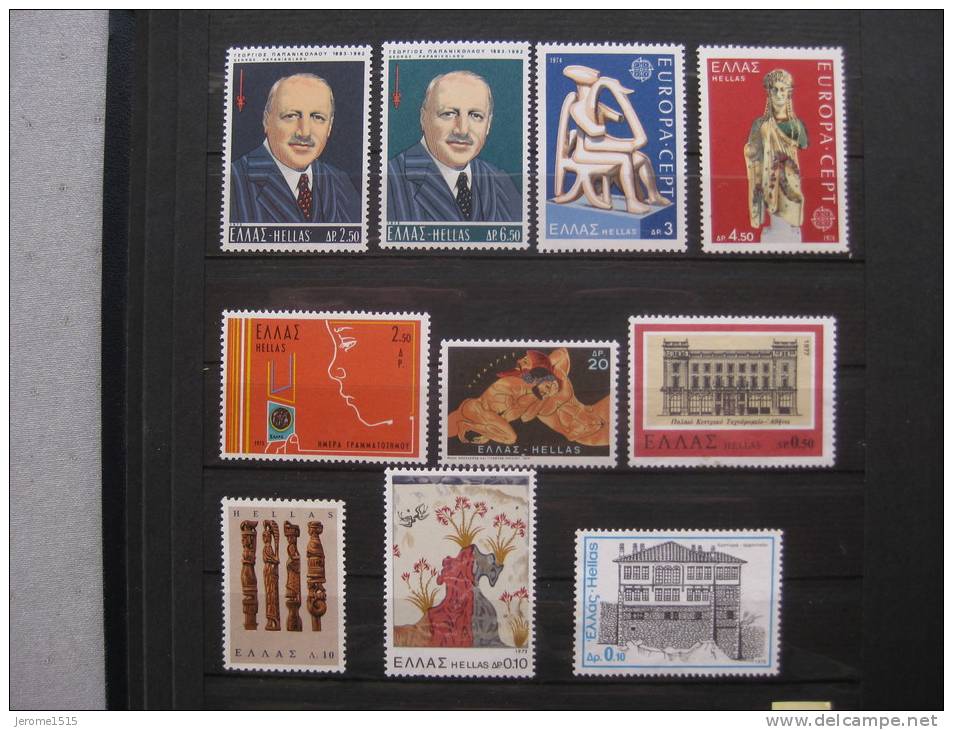 Timbres Grèce : Lot 1970/77 ** - Unused Stamps