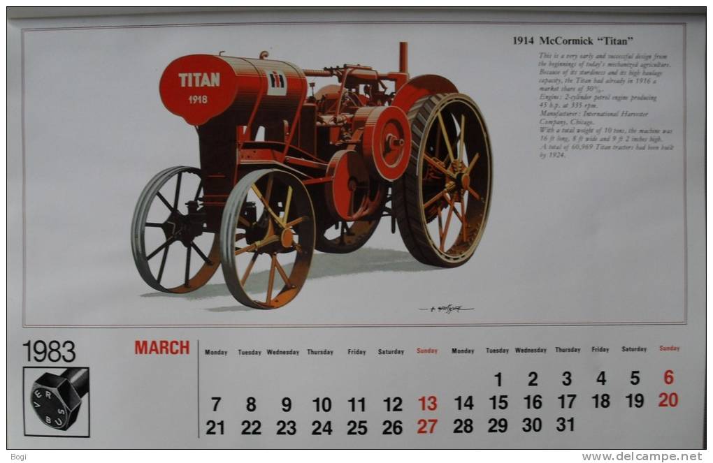 (Z) Tractors From 1887 To 1936 - Le Tracteur De 1887 à 1936 - Schlepper Von 1887 Bis 1936 (12 Scan) - Grand Format : 1981-90