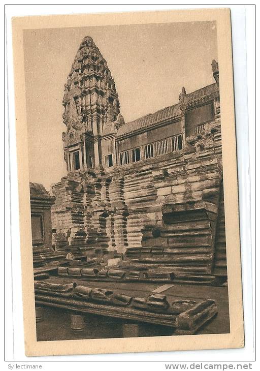 (CAMBODGE) ANGKOR.VAT.Partie Occidentale De La Cour Du Deuxieme Etage Et Tour Nord-Ouest Du Massif Central Ed. L.CRESPIN - Cambodge