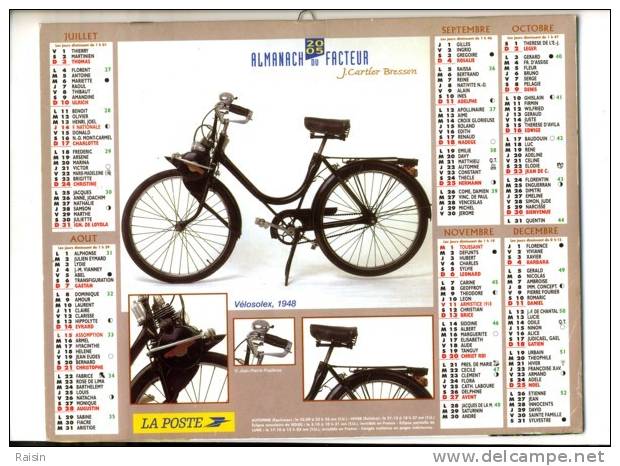 Almanach  Du  Facteur  2005 Voiture Coccinelle Split 1952  Vélosolex 1948 13 Pages Intérieure Jardin Plantes Fleurs..BE - Grossformat : 2001-...