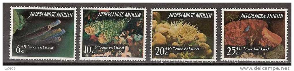 Nederlandse Antillen 364-367 MLH; Koraal, Coral, Choral, Canto Coral - Fossiles
