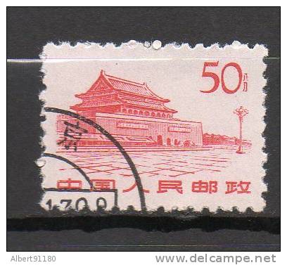 CHINE 50c Rouge 1961-62 N°1390 - Used Stamps