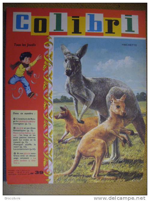-Enfant-Jeunesse-Revue Colibri-Juillet 1964-N°39- - Hachette