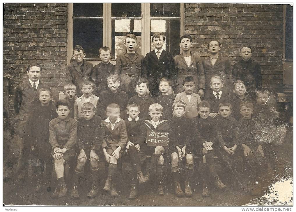 HOZEMONT : Photo Ecole 1923 - 1924 - Grâce-Hollogne