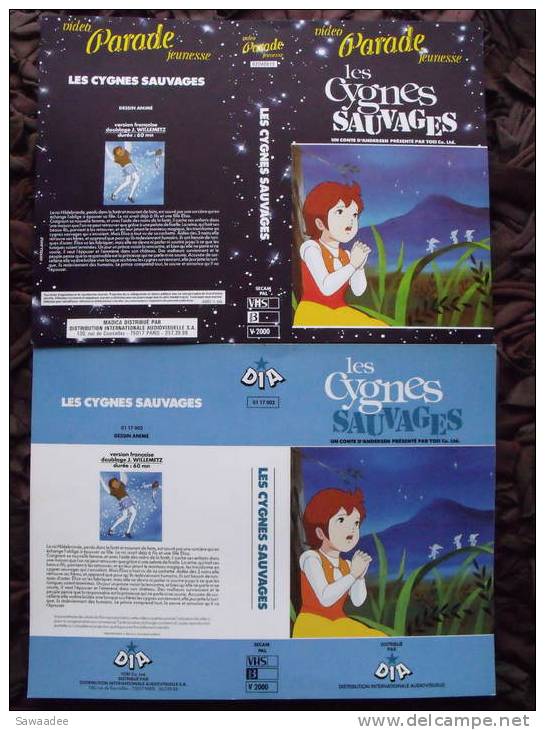 JAQUETTE - VHS - LES CYGNES SAUVAGES - LOT DE 2 - DESSIN ANIME - CONTE ANDERSEN - TOEI JAPON - Dibujos Animados