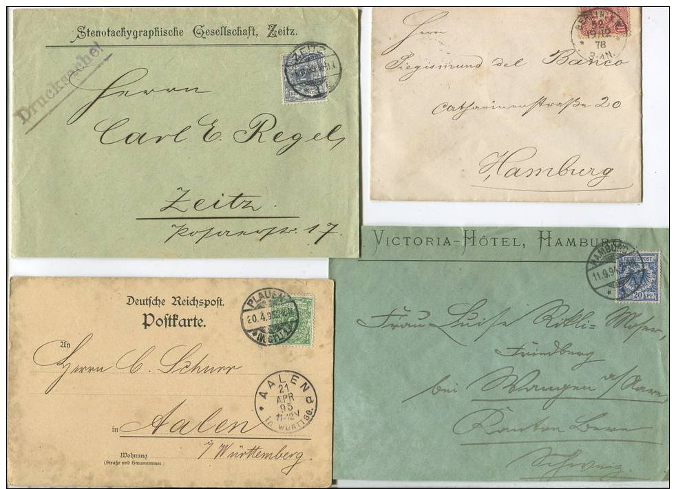 Deutsches Reich / "Krone/Adler", 8 Belege - Other & Unclassified