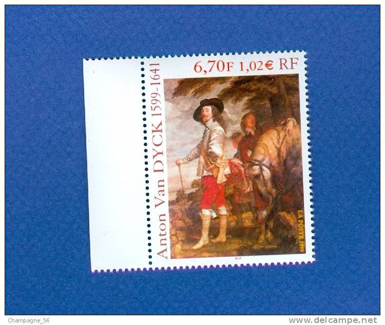 N°3289 ANTOON VAN DYCK PEINTRE NEUF ** ( JE LIQUIDE TOUT MA COLLECTION)( 5 TIMBRES NEUF** ACHETEE PORT GRATUIT) - Unused Stamps