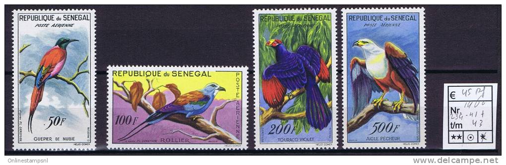 Birds, Senegal 1960 Nr 239 - 241 + Airmail 243, MH, Neuf* - Sonstige & Ohne Zuordnung
