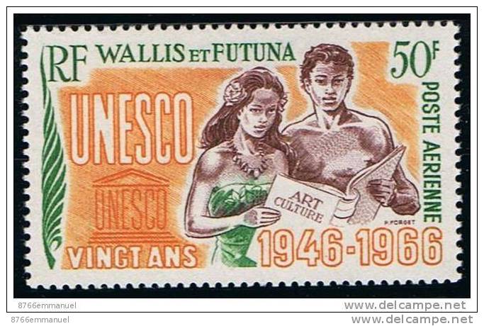 WALLIS ET FUTUNA AERIEN N°28 N**  UNESCO - Unused Stamps