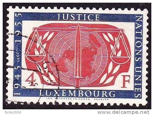 Luxembourg 1955 10 Jahre Vereinte Nationen UNO 4 Fr. Michel 538 - Gebruikt