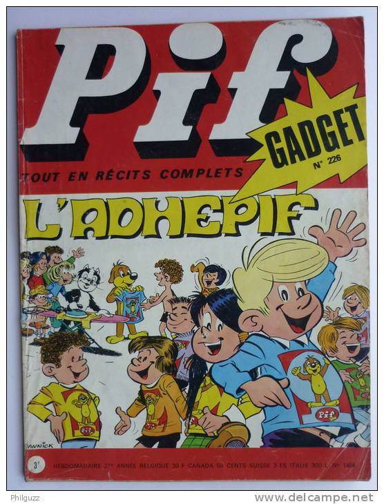 PIF GADGET N° 226 1973 Couv CANCE - Pif Gadget