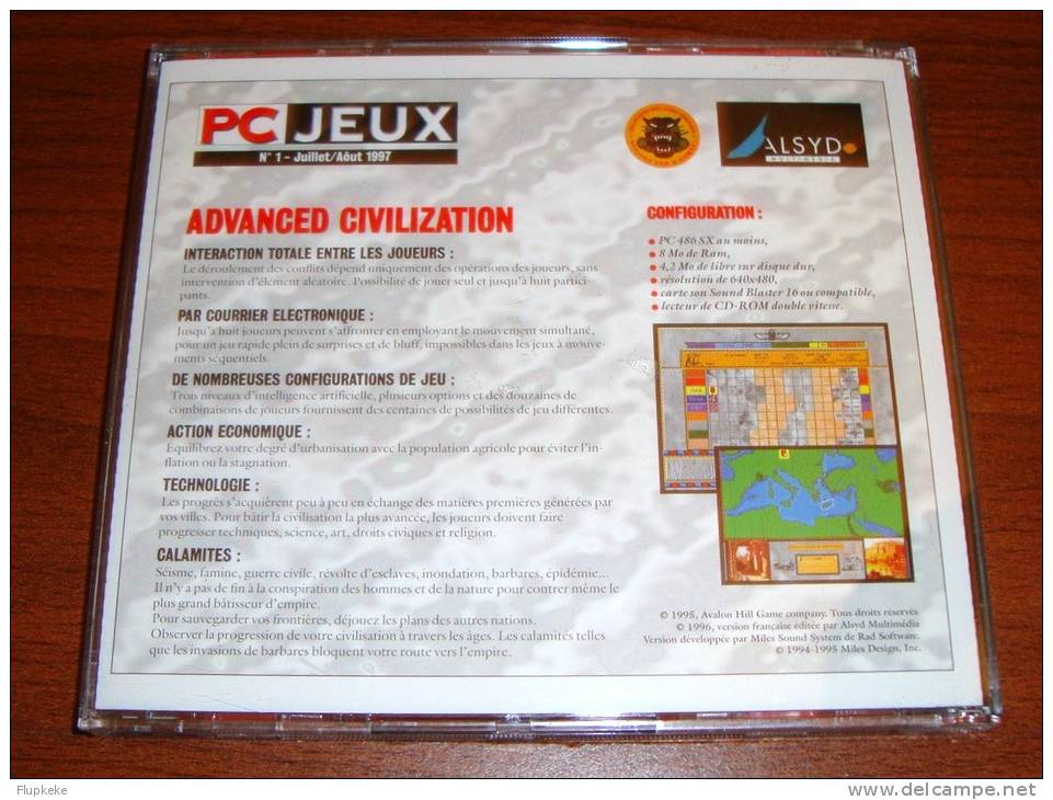 Advanced Civilization Jeu De Stratégie Complet Cd-Rom 1994-1995 - Palour Games
