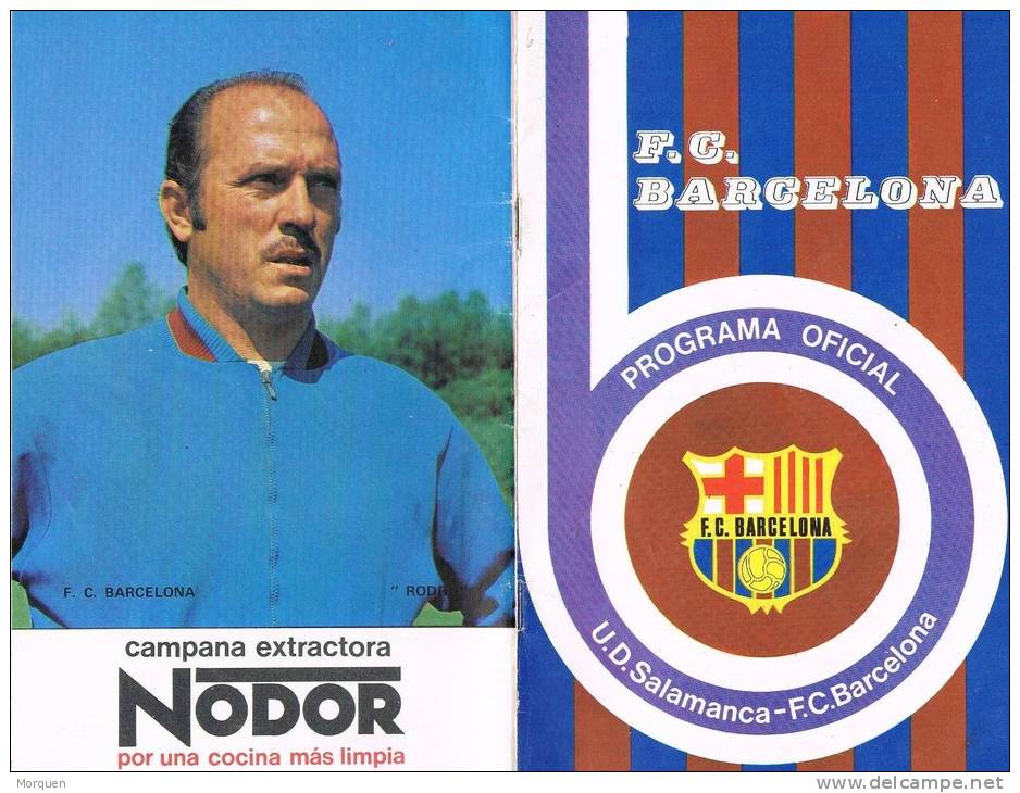 Programa Oficial F.C. BARCELONA  1976, Encuentro Futbol Salamanca -Barça - Programas