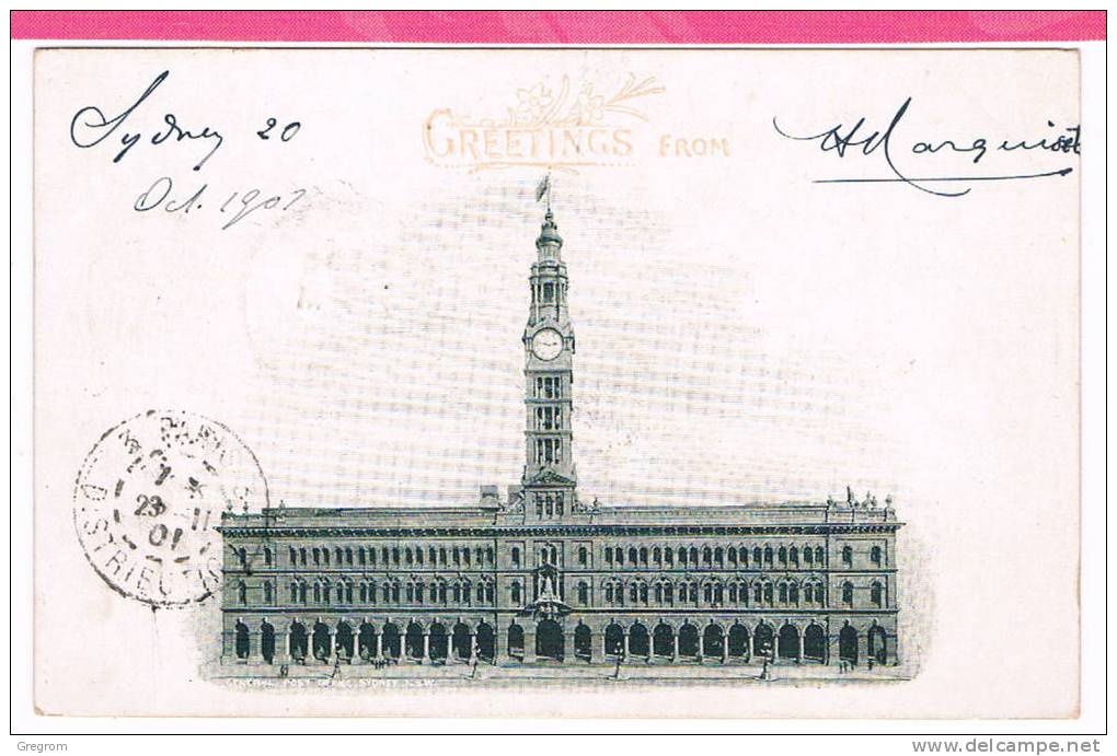 Greetings From  SYDNEY Général Post Office , Entier Postal , 2 Scans , Belle Oblitération - Sydney