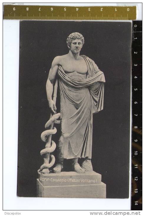 E846 Roma - Museo Vaticano - Esculapio - Old Mini Card / Non Viaggiata - Sculture