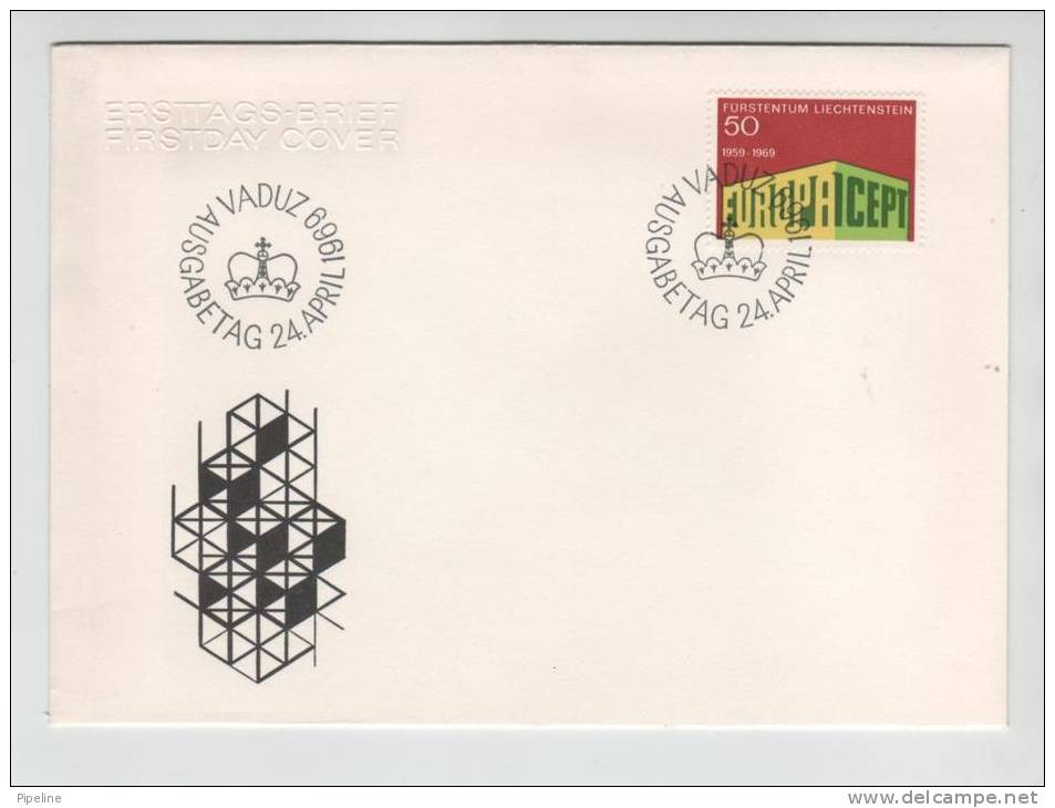 Liechtenstein FDC 24-4-1969 EUROPA CEPT With Cachet - 1969