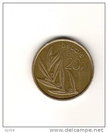 1982 20fr Belgio - 20 Francs