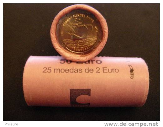 Portugal 2011: Rouleau De 25 Pièces De La 2€ Commémorative (Fernão Mendes Pinto) - Portugal