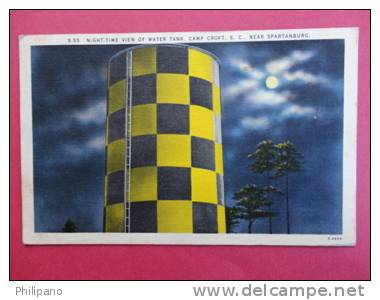 - South Carolina >   Night Time View Water Tank Camp Croft Near Spartenburg    1941 Cancel ==== === === Ref 370 - Sumter