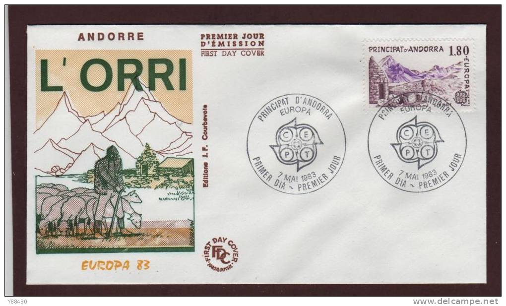 313 De 1983  - 1er Jour - ANDORRE   Le  07-05-83  --  EUROPA - L´ Orri - FDC