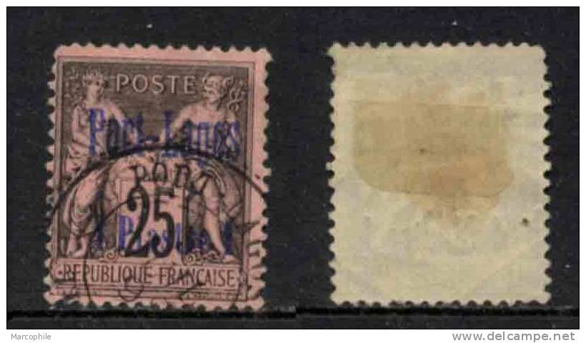 PORT LAGOS / 1893 # 4 - 1 P./25 C. NOIR Sur ROSE OBLITERE / COTE 65.00 EUROS (ref T1044) - Oblitérés
