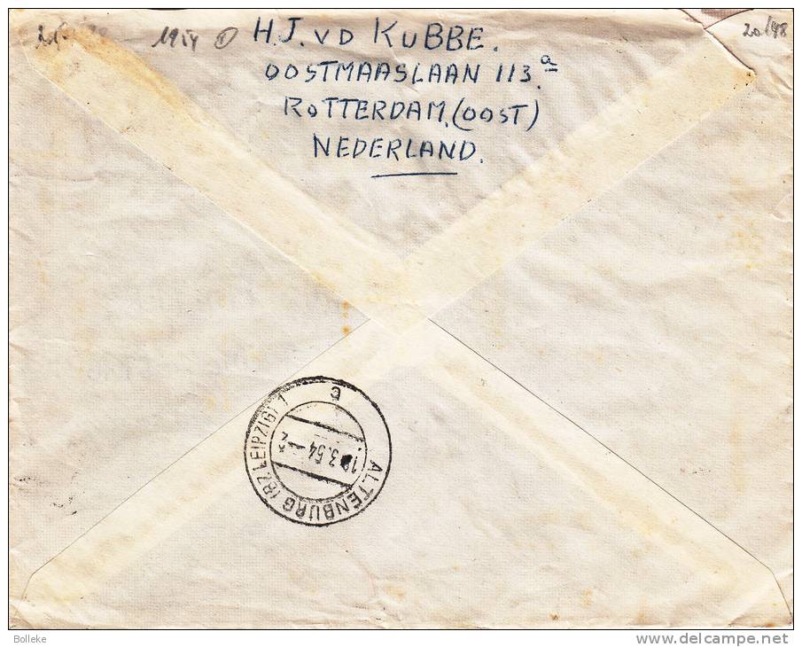 Pays Bas - Lettre Recommandée De 1954 ° - Avec Blocs De 4 - Covers & Documents