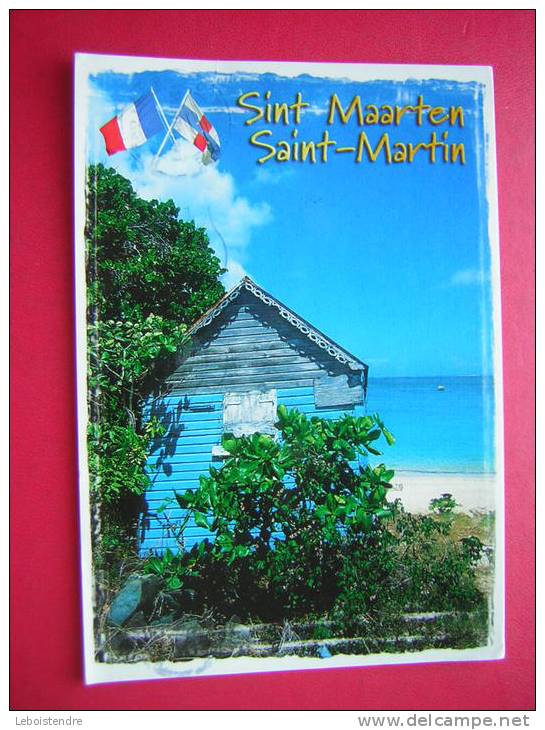 CPM- SAINT-MARTIN-ST MAARTEN -ANTILLES-CASE CREOLE AU BORD DE LA MER -NATIVE HOUSE  -VOYAGEE - Saint Martin