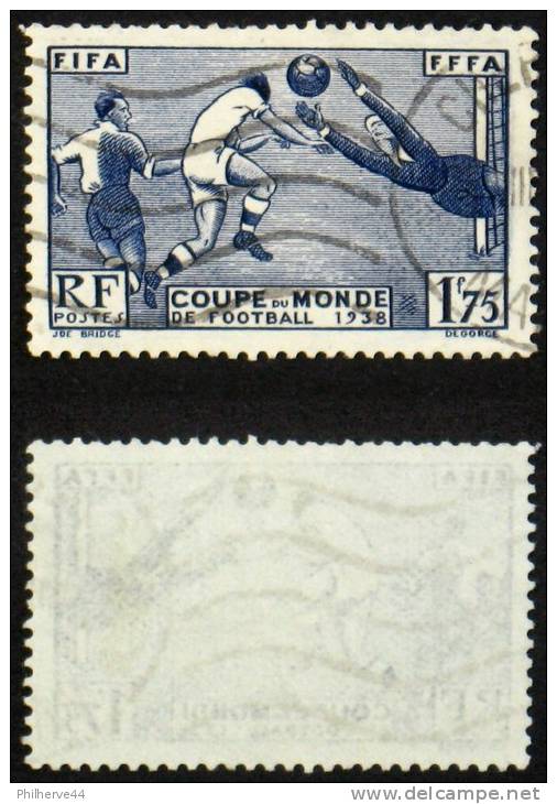 N° 396 COUPE DU MONDE FOOTBALL 1938 TB Oblit  Cote 15€ - Usados