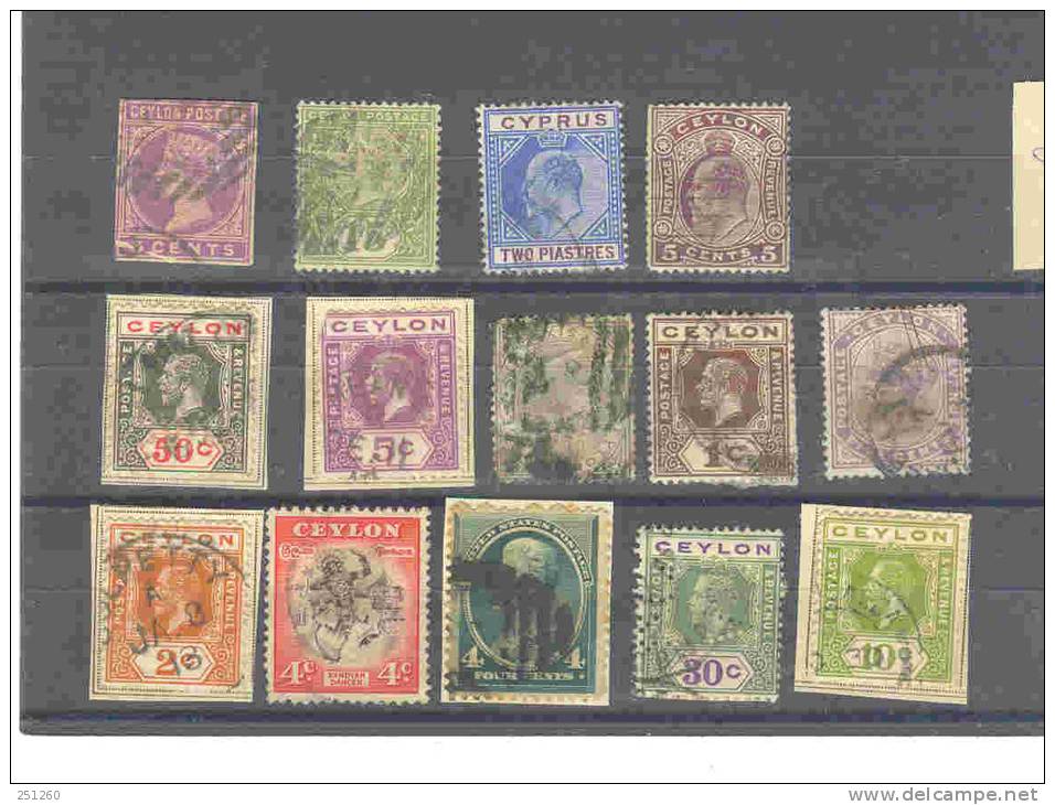 RARE Lot Timbre CEYLAN OBL Cote ??? TTB!!!! - Ceylon (...-1947)