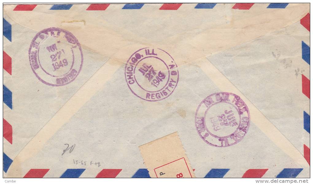 Tres Belle Lettre Recom. MADAGASCAR ,1949 Tana-USA/499 - Covers & Documents
