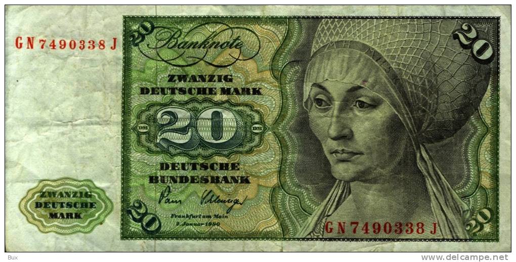 Billet De 20 Zwanzig Deutsche Mark  CONDIZIONI COME DA FOTO          CAT3 PAG4 - 20 Deutsche Mark