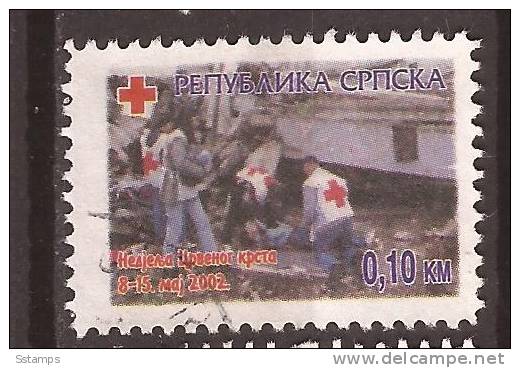 B-1008  BOSNIA REPUBLIKA SRPSKA  CK 15  CROCE ROSSA  RED CROSS, FIRST AID   USED - Unfälle Und Verkehrssicherheit