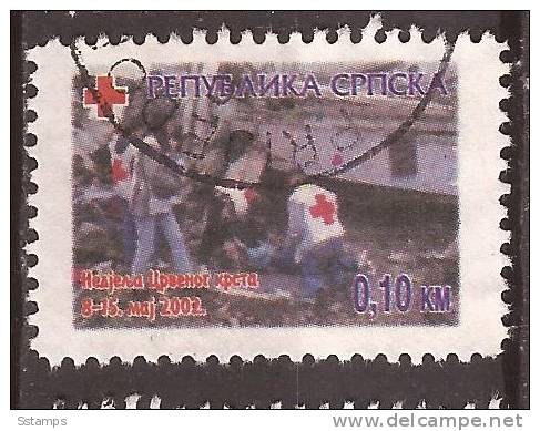 B-1008  BOSNIA REPUBLIKA SRPSKA  CK 15  CROCE ROSSA  RED CROSS, FIRST AID   USED - Secourisme