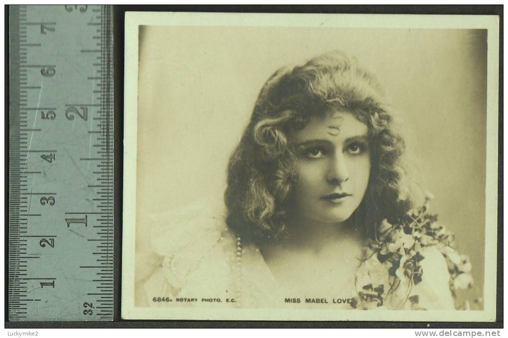 Novelty :  A Miniature Postcard  "Miss Mabel Love".  Posted 1904. - Other & Unclassified