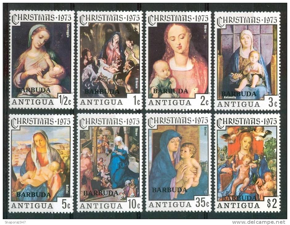 1975 Antigua Barbuda Natale Christmas Noel Set MNH**AA88 - 1960-1981 Autonomie Interne