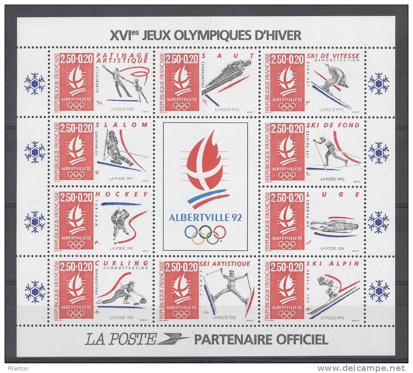 FRANCE - Bloc 14C - Olympics Albertville 1992 - MNH** - Prix Postal 4,12 € - Neufs