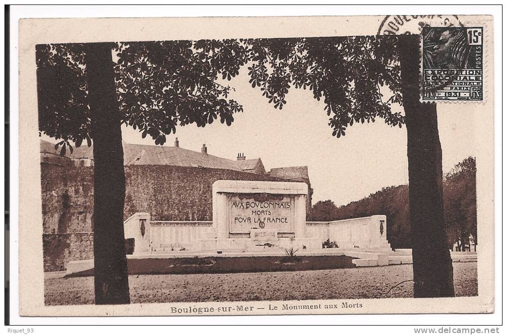 Boulogne Sur Mer  - Le Monument Aux Morts - Boulogne Sur Mer