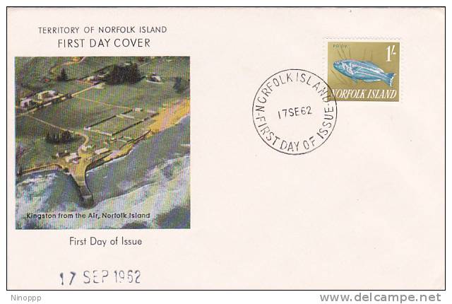 Norfolk Islands-1962 Fishes  1s  FDC - Norfolk Island