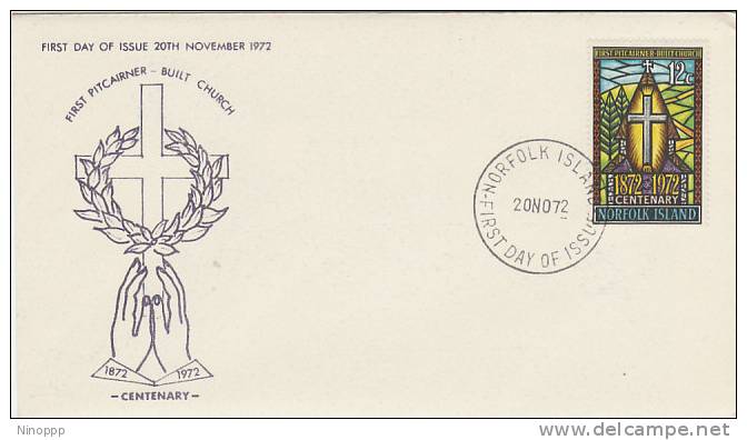 Norfolk Island-1972 Church Centenary FDC - Norfolk Island