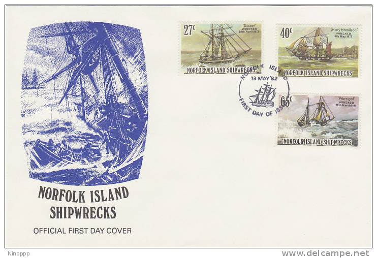 Norfolk Island-1982 Shipwrecks Dated 18 May FDC - Ile Norfolk